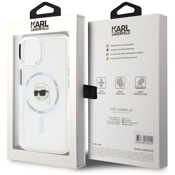 Etui Karl Lagerfeld do iPhone 15 Plus, Biały, MagSafe zdjęcie 8