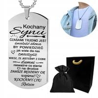 Nieśmiertelnik DLA SYNA z GRAWEREM męski prezent od Mamy Taty GRAWER GRATIS