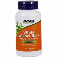 NOW Willow Bark Extract 400mg-15% Salicin 100caps DROGI ODDECHOWE