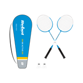 Zestaw do badmintona stal hartowana 2x rakietka 2x lotka etui Rebel