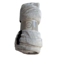 Koc polarowy 130 x 170 cm lekki miękki szary