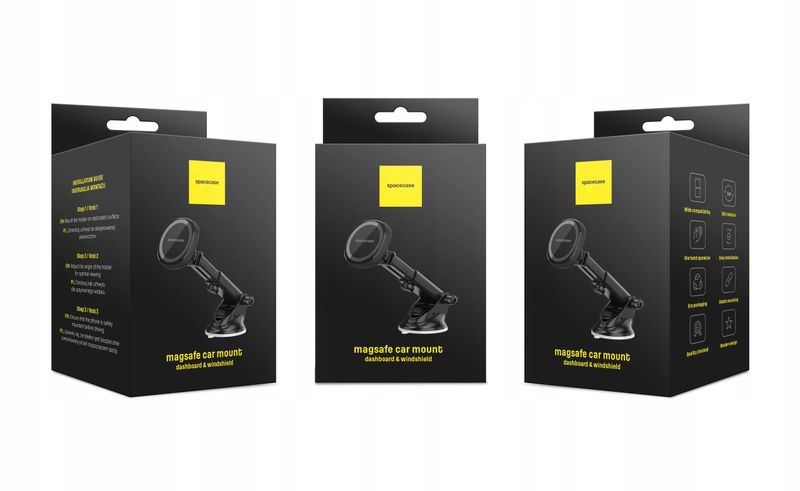 Spacecase Car Holder Sc06 Dash/Windshield Magsafe Black zdjęcie 16