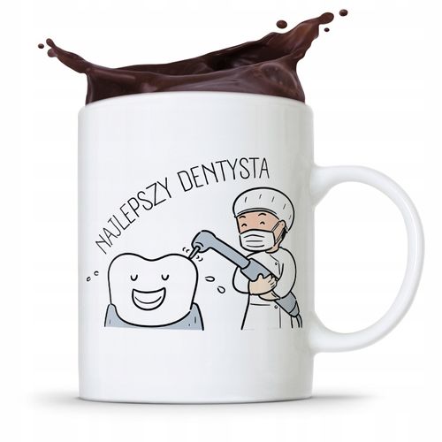 Kubek Prezent Dla Dentysty Gotowy By Pomagać Z Nadrukiem Ze Zdjęciem na Arena.pl