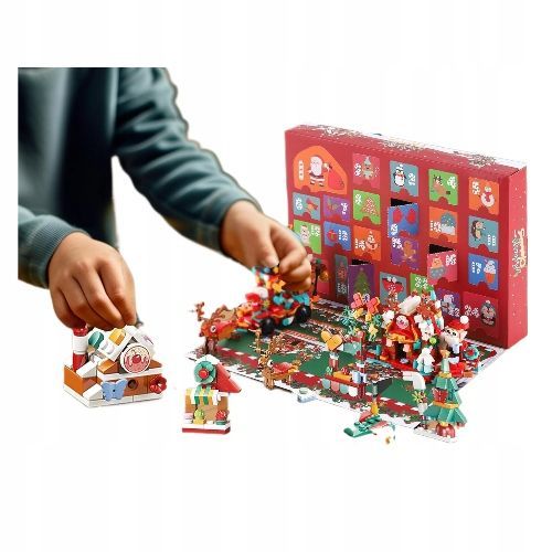 KALENDARZ ADWENTOWY 24 ELEMENTY KLOCKI KONSTRUKCYJNE ŚWIĘTA PREZENT DZIECKO na Arena.pl