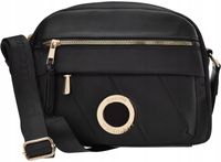 Monnari Torba Damska Pakowna Torebka Duża Listonoszka Z Kieszonkami Czarna