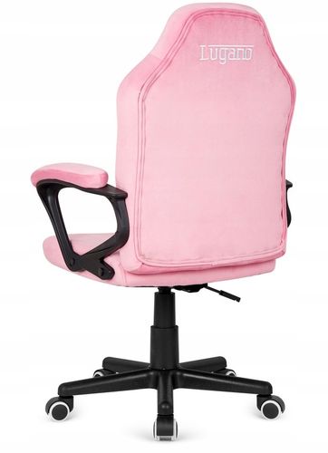 Fotel obrotowy gamingowy biurowy MARIO krzesło do biurka dziewczynki różowy na Arena.pl