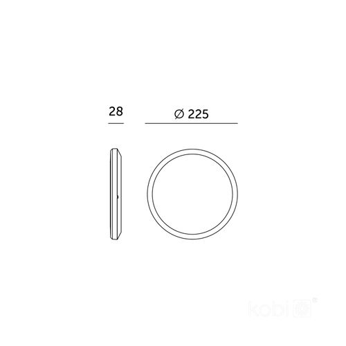 plafon led nivera circle 12w 3cct lx ip54 biały kobi na Arena.pl