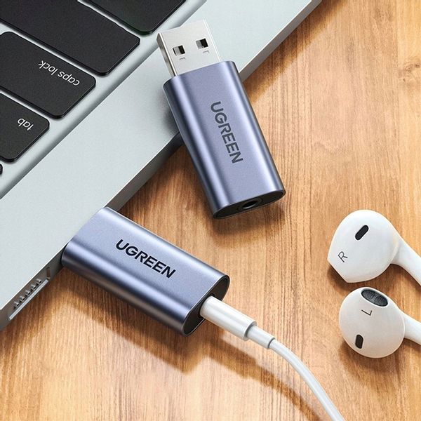 Adapter USB do komputera, przejściówka audio do mini jack 3,5 mm, Ugreen zdjęcie 7