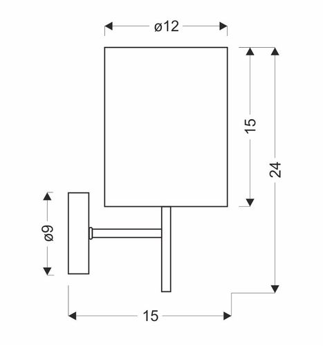 Yan kinkiet 1x40W E14 chrom na Arena.pl