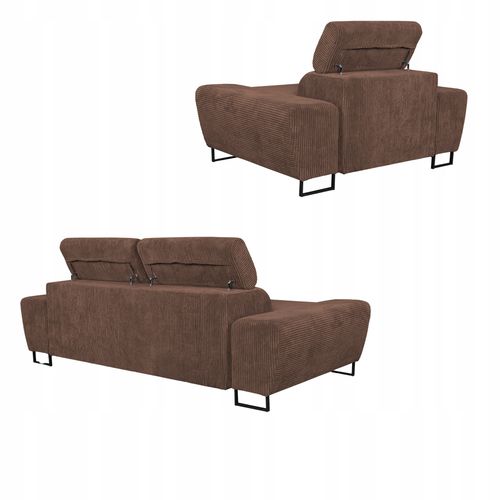 Zestaw mebli wypoczynkowych salonu Savio Sofa 2os fotele brąz Family Meble na Arena.pl