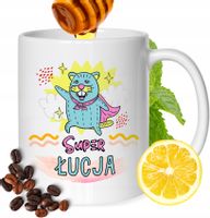 Kubek Dla Łucji Koleżanki Przyjaciółki Żony Prezent Z Nadrukiem Biały 330Ml