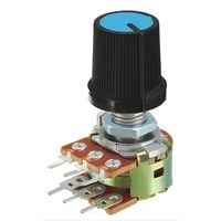 Potencjometr 50k B50K stereo audio liniowy + gałka 0.5W 10%  WH148