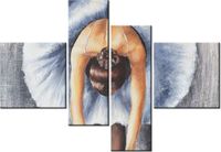 130CM 90 OBRAZ 4 ELEM BŁĘKITNA BALETNICA ŚCIENNY