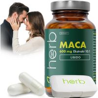 HERB MACA 600mg 100vcaps. LIBIDO ENERGIA PAMIĘĆ SEX EKSTRAKT + GRATIS