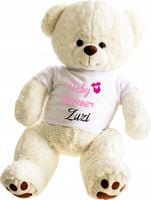 PLUSZOWY Beżowy MIŚ z koszulką dla dziecka prezent na BABY SHOWER HAFT