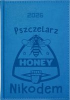 Stylowy kalendarz PSZCZELARZA FIRMOWY książkowy A5 2026 rok z grawerem