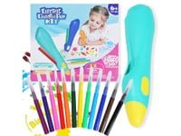 Długopis graffiti pistolet do malowania zestaw  airbrush turkusowy