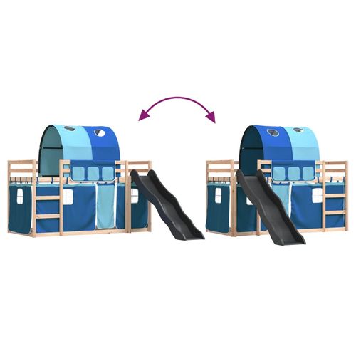 Łóżko na antresoli, ze zjeżdżalnią i zasłonkami, 80x200 cm na Arena.pl