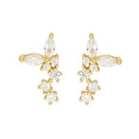 Kolczyki Ze Stali Szlachetnej Platerowane 14K Złotem, Sztyft S925 Kst3195