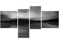 100 55CM OBRAZ 4 ELEM NOCNY WIDOK PŁÓTNO DRUK