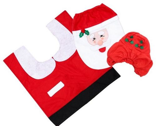 ŚWIATECZNY ZESTAW ŁAZIENKOWY MIKOŁAJ DYWANIK POKROWIEC WC NA DESKĘ na Arena.pl