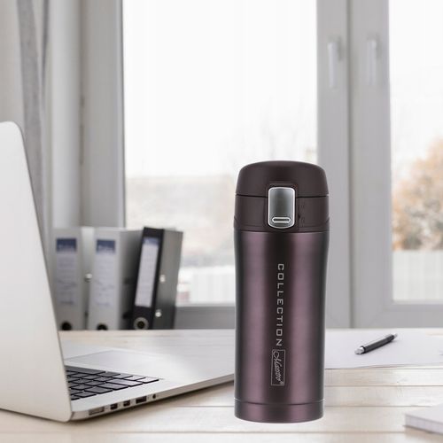 Brązowy KUBEK TERMICZNY TERMOS Stalowy Bidon 320ml Maestro Brown na Arena.pl