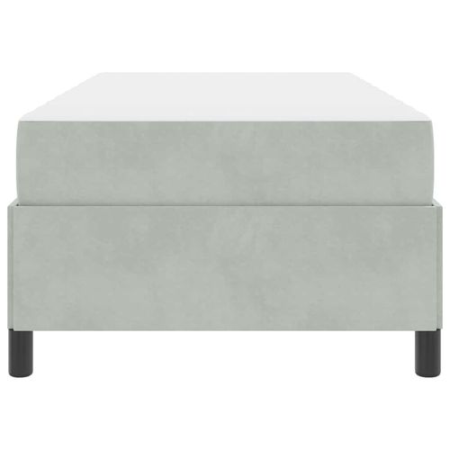 Ramka łóżka Jasnoszary, szary i biały 90 x 200 cm Aksamit na Arena.pl