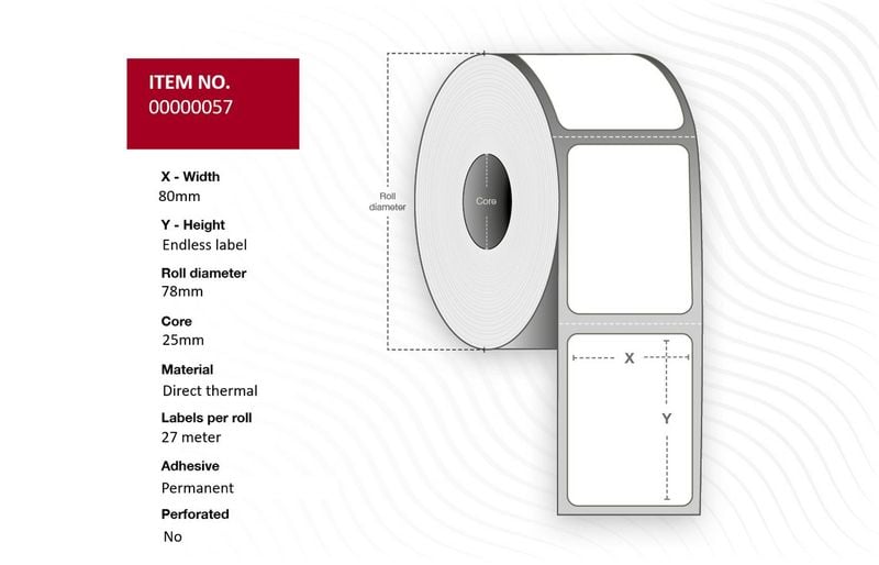Capture Label 80mm(Width) x zdjęcie 1