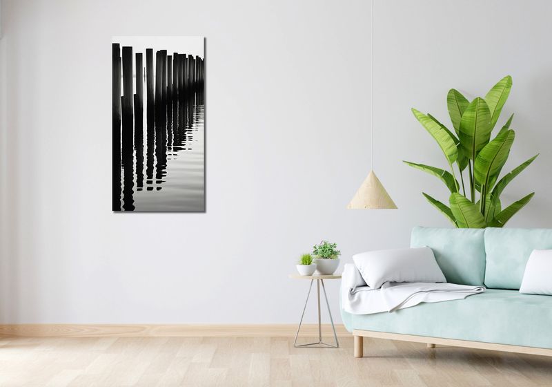 Obraz 50x100cm Rytm Wody i Drewna zdjęcie 2