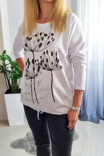 Biała Bluzka w Dmuchawce z Wiązaniem na Dole UNI na Arena.pl