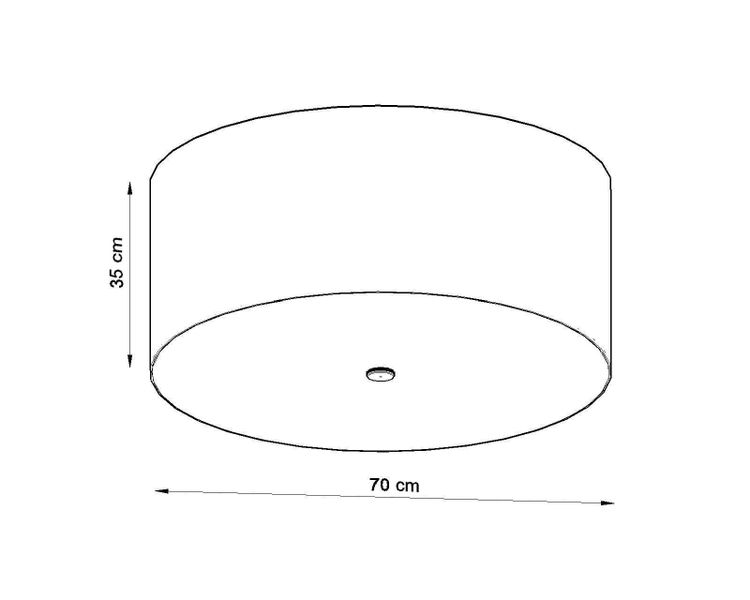 Sufitowa LAMPA plafon SL.0794 okrągła OPRAWA abażurowa czarna zdjęcie 4