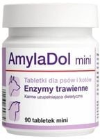 AmylaDol Mini enzymy trawienne NA TRAWIENIE DLA PSA I KOTA 90 tab. mini