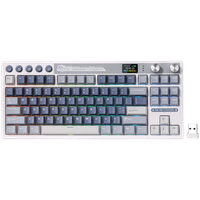 royal kludge rk m87 ocean blue gaming keyboard cream switch