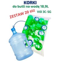 KORKI do butli na wodę 18,9L, ViO 3C-SG, ZESTAW - 20 szt, ZIELONY