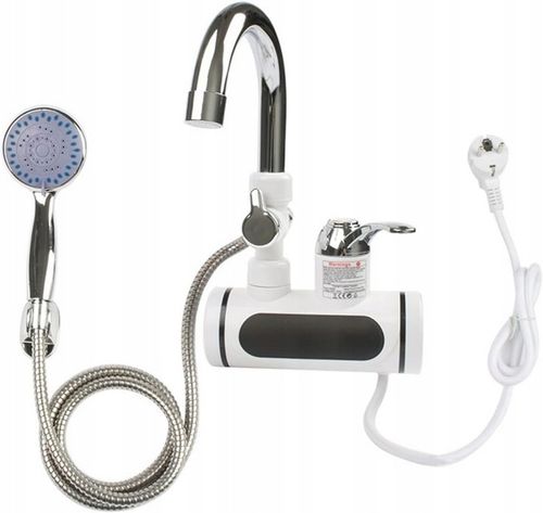 PODGRZEWACZ WODY PRZEPŁYWOWY KRAN Z PRYSZNICEM DO ŚCIANY 3000 W Z REGULACJĄ na Arena.pl