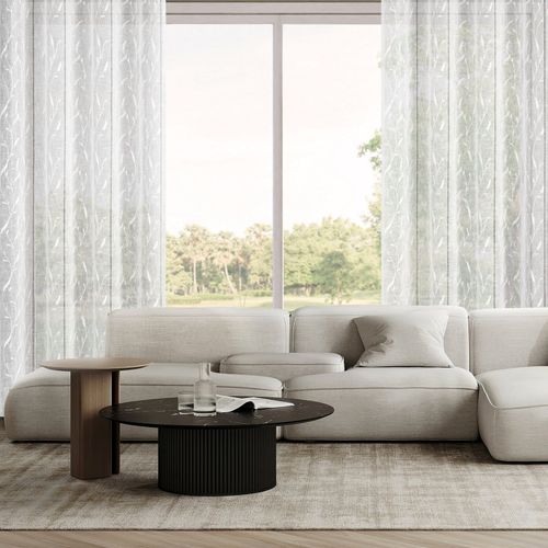 Firana gotowa Melody 140x250 biała haft przelotki na Arena.pl