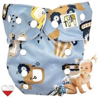 Pieluszka Wielorazowa KIESZONKA BAMBUS KOPARKI Pieluszki NappiMe