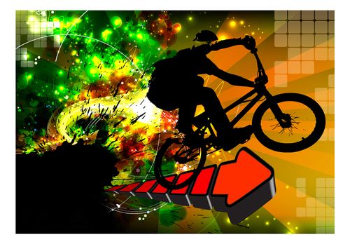 Fototapeta - Rowerowe ewolucje 100x70 na Arena.pl