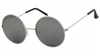 LENONKI Okulary przeciwsłoneczne Okrągłe SREBRNE