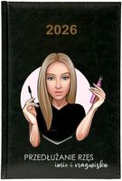 Kalendarz A5 2026 tygodniowy KSIĄŻKOWY przedłużanie rzęs dla stylistki rzęs