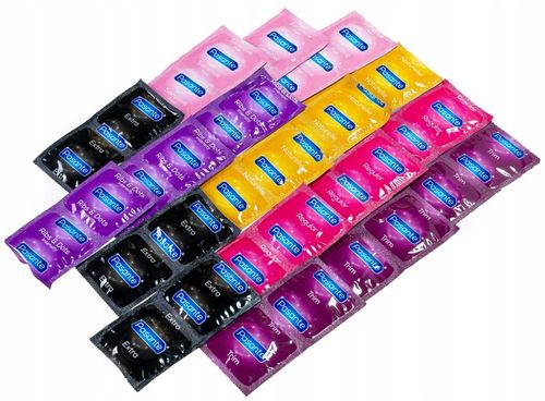 PREZERWATYWY MEGA MIX ZESTAW 100 SZTUK 7 RODZAJÓW PASANTE CERTYFIKOWANE na Arena.pl