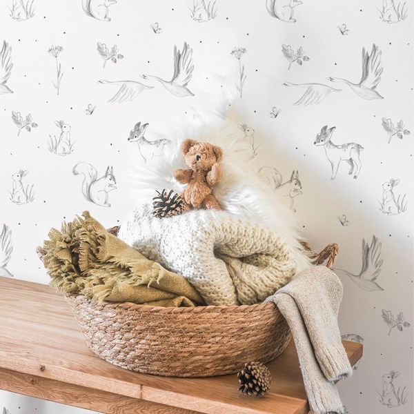 Tapeta Szkic Zwierzęta W116 270 cm płótno zdjęcie 2