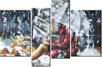 130CM 85 OBRAZ 4 ELEM DESZCZOWA DZIEWCZYNA ŚCIENNY