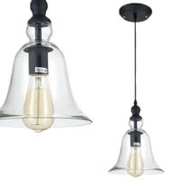 Loftowa LAMPA wisząca PARIS P01789BK Cosmolight industrialny zwis szklany przezroczysty