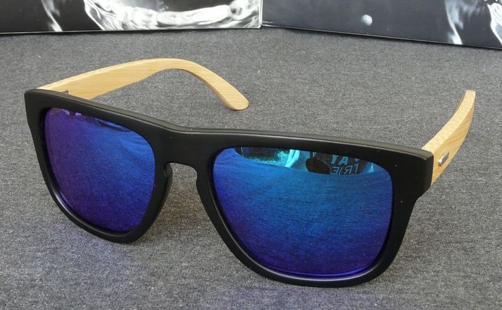 OKULARY DREWNIANE POLARYZACYJNE LUSTRZANKI ETUI UV zdjęcie 5