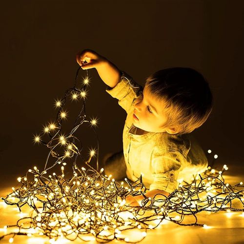 LAMPKI CHOINKOWE 500 LED BIAŁE CIEPŁE 35M PROGRAMATOR ŚWIATEŁKA ŁAŃCUCH na Arena.pl