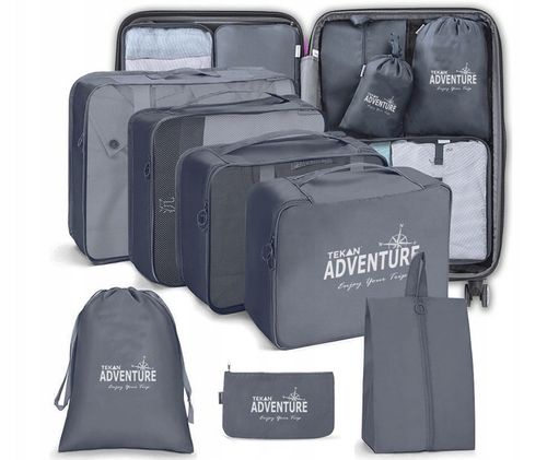 ORGANIZER PODRÓŻNY DO WALIZKI TORBY SZAFY ZESTAW 7 SZT UBRANIA I BUTY TEKAN na Arena.pl