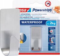 Haczyk Samoprzylepny Tesa Powerstrips Do Łazienki Metalowy Srebrny 2