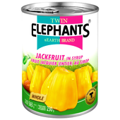 Żółty jackfruit w słodkim syropie 565g - Twin Elephants & Earth Brand