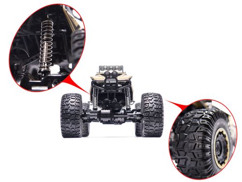 Samochód zdalnie sterowany RC Rock Crawler 2,4GHz 1:8 51cm metal BLACK na Arena.pl